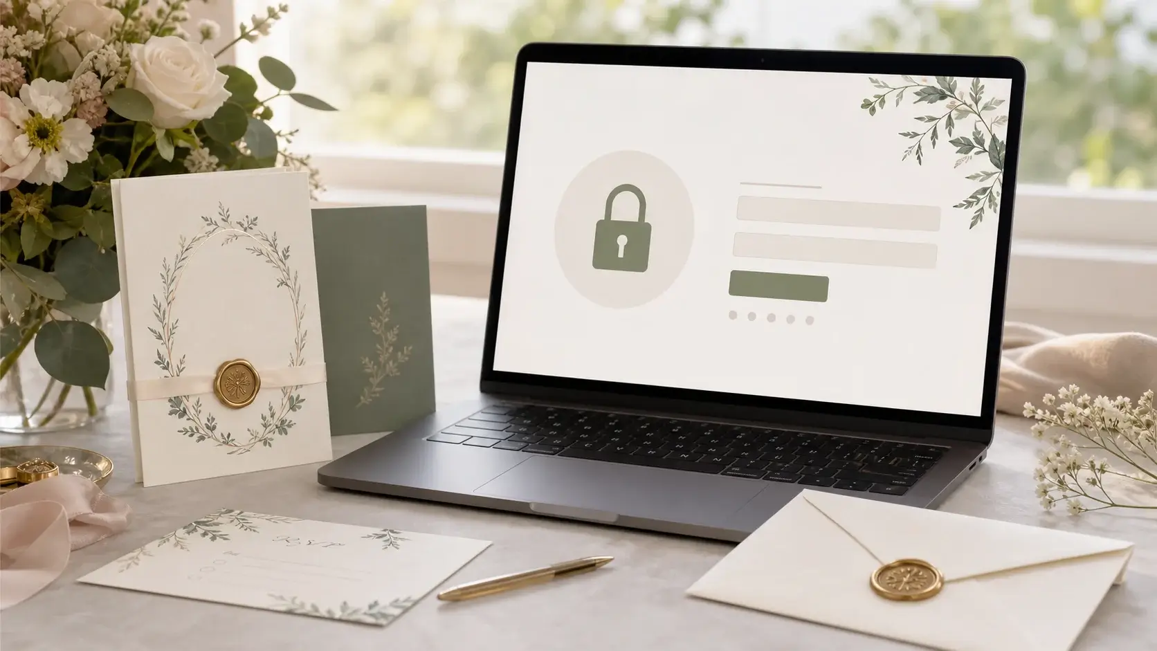 Wedding website password or invite code: protect private details
